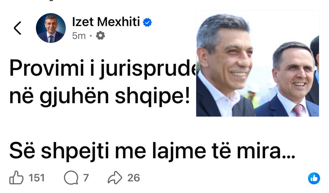 Bilall Kasami – Izet Mexhiti: Provimi i jurisprudencës edhe në gjuhën shqipe!